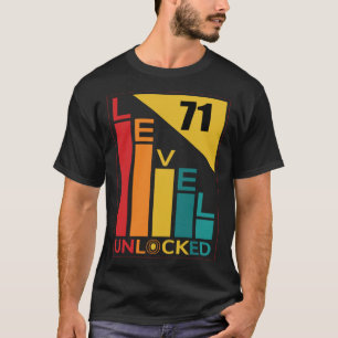 Stufe 71 Unverriegeltes Retro 71. Geburtstagsspiel T-Shirt