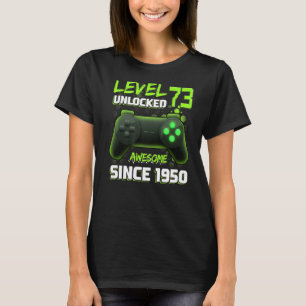 Stufe 73 Unverschlossenes Shirt 73. Geburtstagsfra