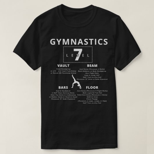 Stufe 7 Qualifikation Gymnastik - Geschenkdesign T-Shirt (Design vorne)
