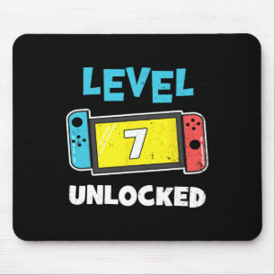 Stufe 7 Unverriegelter Gamer 7. Geburtstagsgeschen Mousepad