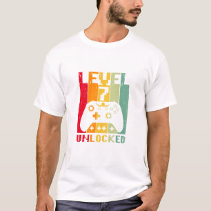 Stufe 7 Unverschlossenes Retro Vintag 7. Geburtsta T-Shirt