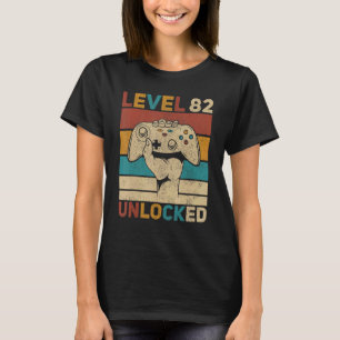 Stufe 82 Unverschlossener 82. Geburtstag 82 Jahre T-Shirt