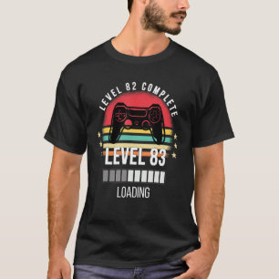 Stufe 82 Vollständiges Vintages Retro-Level-Gam T-Shirt