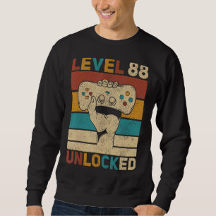 Stufe 88 Unverschlossener 88. Geburtstag 88 Jahre  Sweatshirt