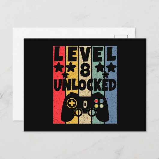 Stufe 8 Entsperrt Postkarte (Vorne/Hinten)