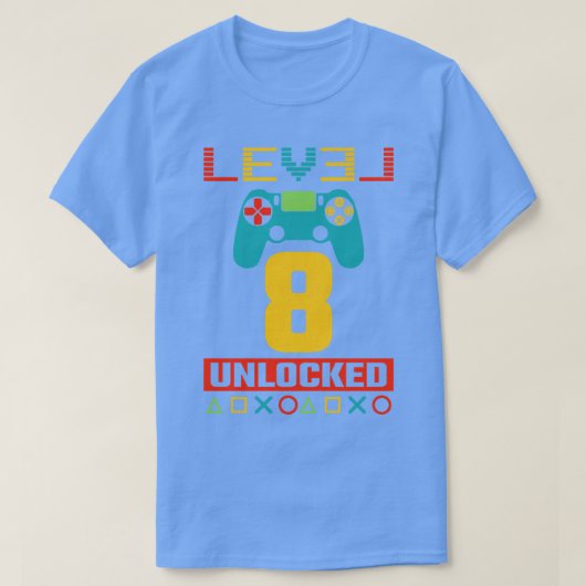 Stufe 8 Entsperrt T-Shirt (Design vorne)