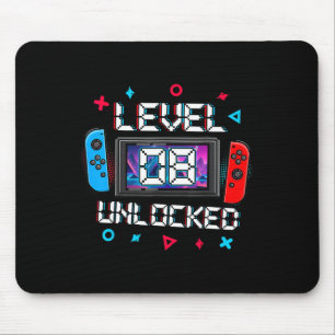 Stufe 8 freigeschalteter Gamer 8. Geburtstagsgesch Mousepad