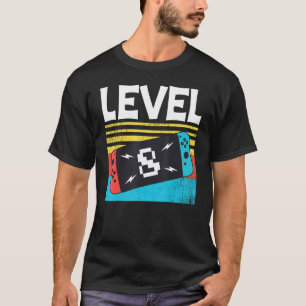 Stufe 8 Geburtstag Junge 8 Jahre alte Videospiele T-Shirt