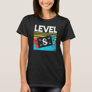 Stufe 8 Geburtstag Junge 8 Jahre alte Videospiele T-Shirt