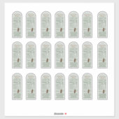 Stufe 8 oz Muth Jar Nutrition Fakten mit BienenVin Aufkleber (Blatt)