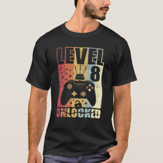 Stufe 8 Unverschlossene Geburtstagsstufe Auf 8. Ge T-Shirt