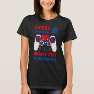 Stufe 8 Unverschlossenes 8. Geburtstagsspiel 4. Ju T-Shirt