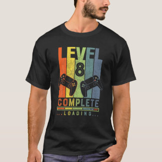 Stufe 8 Vollständiges Gamer-Geschenk 8 Jahre Hochz T-Shirt