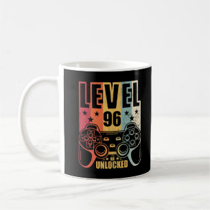 Stufe 96 Unverriegeltes Gaming GeburtstagsGamer Kaffeetasse
