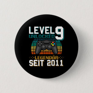 Stufe 9 freigeschaltet Großartig 2012 Videospiel 9 Button