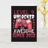 Stufe 9 Phantastisch seit 2012 Karte (Gelbe Blume)