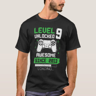 Stufe 9 Phantastisch seit 2013 Gamer 9. Geburtstag T-Shirt