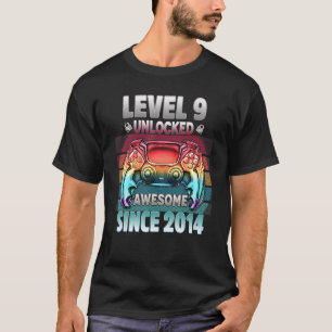 Stufe 9 Phantastisch seit 2014 9 Jahre Gamer B T-Shirt