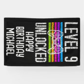 Stufe 9 Unverschlossen 9. Geburtstagsbanner Banner (Horizontal)