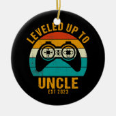 Stufe bis Onkel 2023 Funny bald Onkel Keramik Ornament (Vorne)