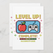 Stufe bis zum 8. Grad entsperrt | Funny Gamer Einladung (Vorne/Hinten)