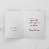 Stufe der Taufkarte des Glaubens Erwachsene Karte (Innenseite)