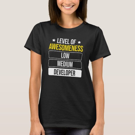 Stufe des Entwicklers von Software-Entwicklern T-Shirt (Vorderseite)