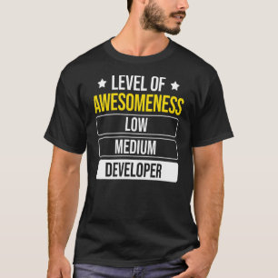 Stufe des Entwicklers von Software-Entwicklern T-Shirt