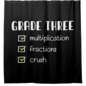 Stufe drei Multiplikationsfraktionen Crush Duschvorhang (Vorderseite)