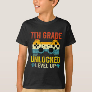 Stufe freigeschaltet Level Up Videospiel Zurück zu T-Shirt