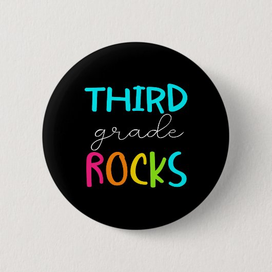 Stufe Rocks Team 3. Klasse Lehrer Button (Vorderseite)