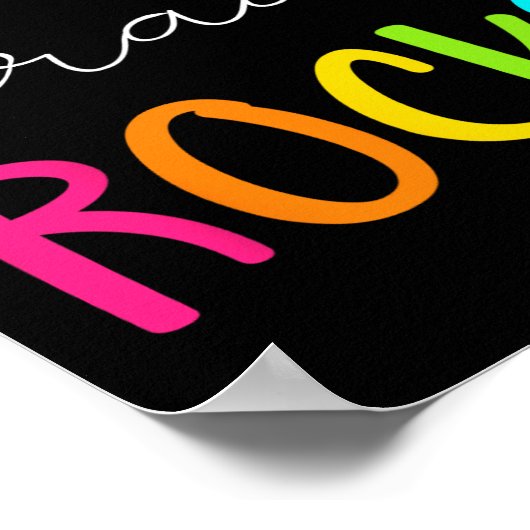 Stufe Rocks Team 3. Klasse Lehrer Poster (Ecke)