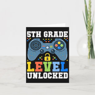 Stufe Ungesperrter Gamer erster Schultag Karte