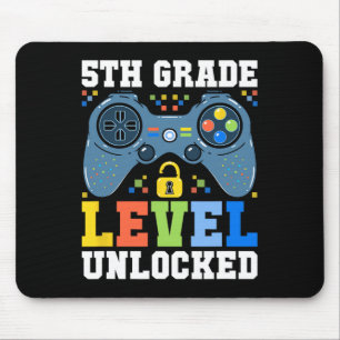 Stufe Ungesperrter Gamer erster Schultag Mousepad