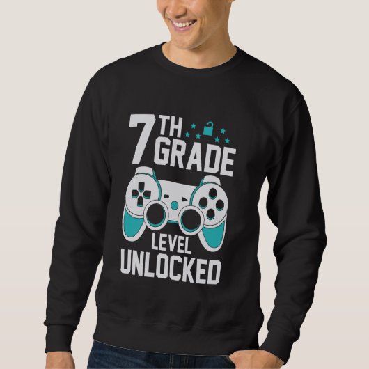 Stufe "Ungesperrter Gamer - Erster Schultag Sweatshirt (Vorderseite)
