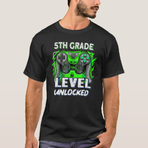 Stufe Ungesperrter Gamer erster Schultag T-Shirt