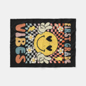 Stufe Vibes 1 Retro-Lehrer 1. Tag Fleecedecke (Vorderseite (Horizontal))