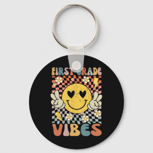Stufe Vibes 1 Retro-Lehrer 1. Tag Schlüsselanhänger