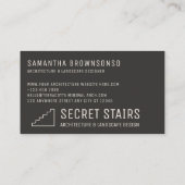 Stufen der Schwarzen Minimal-Logo-Architektur Visitenkarte (Rückseite)