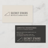 Stufen der Schwarzen Minimal-Logo-Architektur Visitenkarte (Vorne/Hinten)