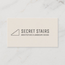 Stufen der Schwarzen Minimal-Logo-Architektur Visitenkarte