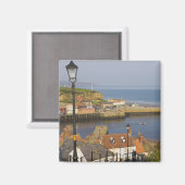 Stufen hinunter zum Hafen Whitby, Norden Magnet (Vorderseite/Rückseite)