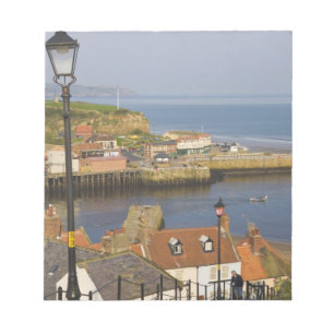 Stufen hinunter zum Hafen Whitby, Norden Notizblock