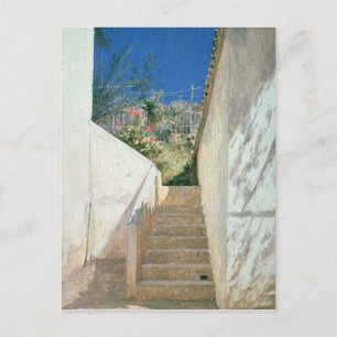 Stufen in einem Garten, Algerien, 1883 Postkarte