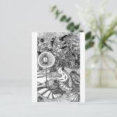 Stufen unter Leuchtstift und Farbillustrierung Postkarte (Stehend Vorderseite)