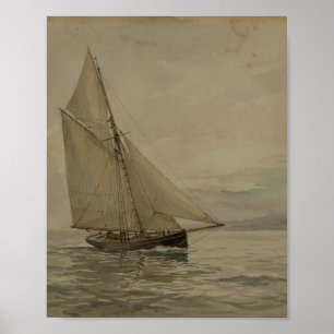 Stufen von Stone Harbour I Vintage-Gemälde Poster