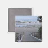 Stufen zum Strand Magnet (Vorderseite/Rückseite)