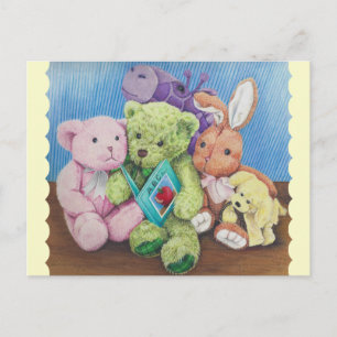 Stuff Animal Circle Time Art Print Postkarte
