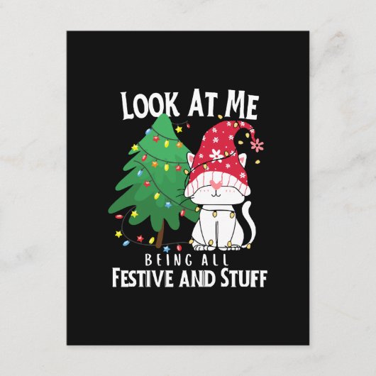 Stuff Funny Christmas Cat Begleitkarte (Vorderseite)