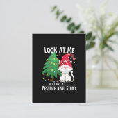Stuff Funny Christmas Cat Begleitkarte (Stehend Vorderseite)